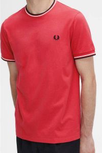 Fred Perry regular fit T-shirt met logo washed red