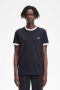 Fred Perry regular fit T-shirt TAPED RINGER T-SHIRT met logo black - Thumbnail 1