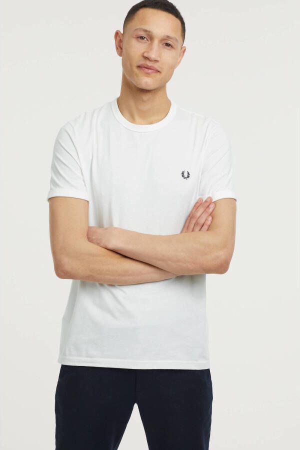 Fred Perry T-shirt Ringer wit