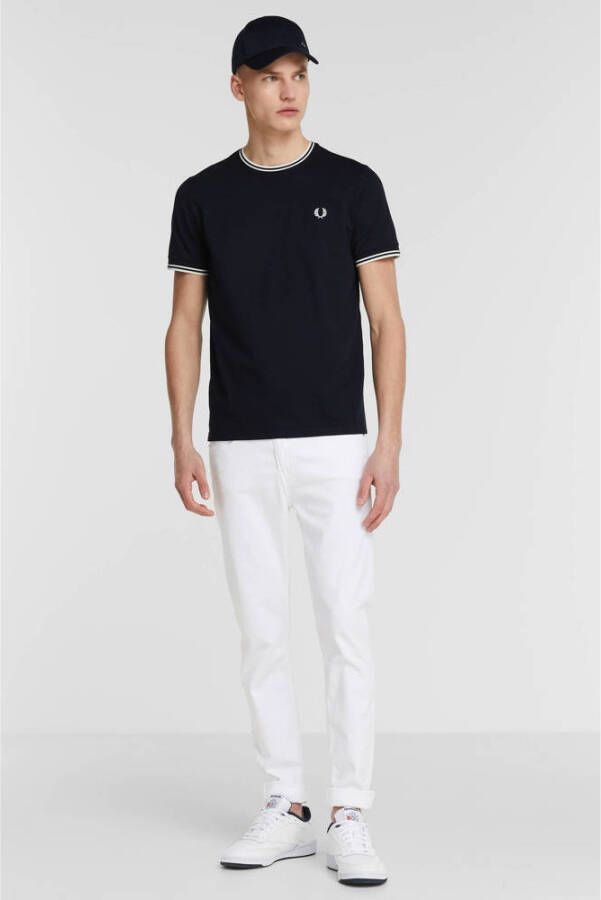 Fred Perry T-shirt met korte mouwen en contrastdetails Black Heren