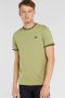 Fred Perry T-shirt TWIN TIPPED met contrastbies sage green - Thumbnail 2