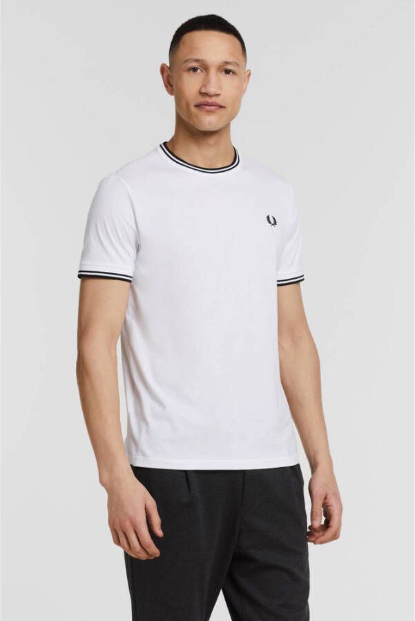 FRED PERRY Heren Polo's & T-shirts Twin Tipped T-shirt Wit - Foto 2