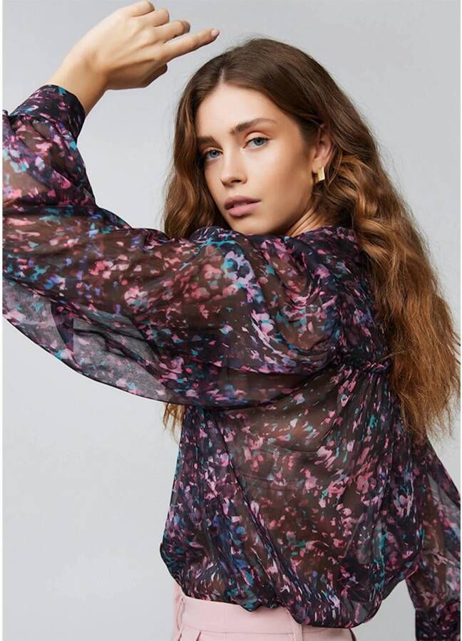 FREEBIRD Dames Blouses Wv-chif-confet-pes-23-3-1 Rood