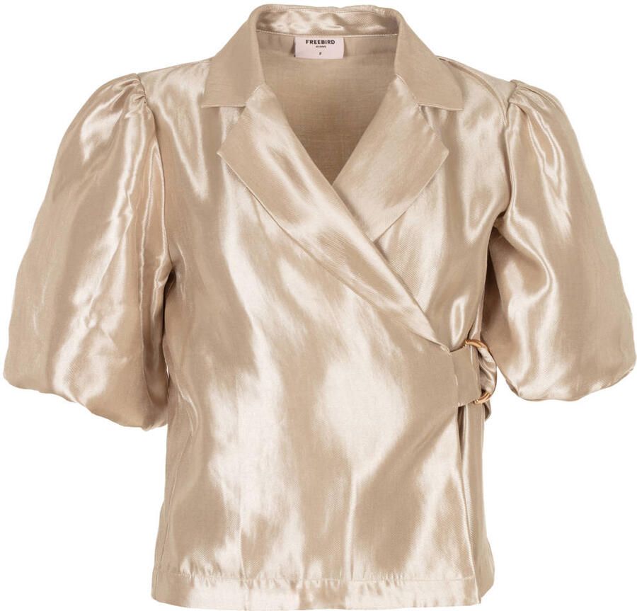 FREEBIRD Dames Blouses Wv-shiny-twill-vis-26-1 Goud - Foto 6