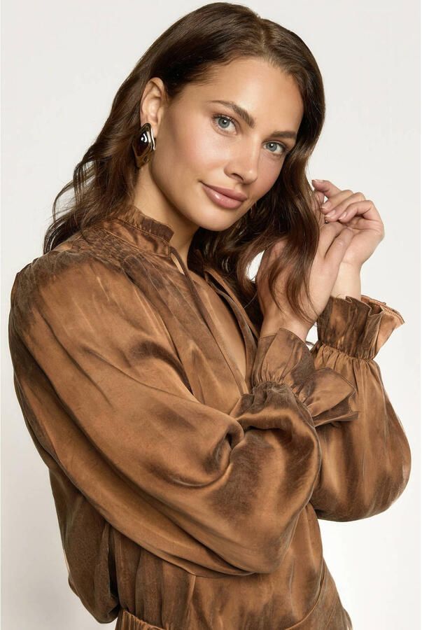 Freebird blouse lichtbruin