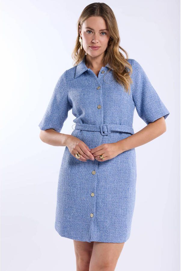 FREEBIRD Dames Jurken Wv-boucle-thin-26-1 Lichtblauw - Foto 5