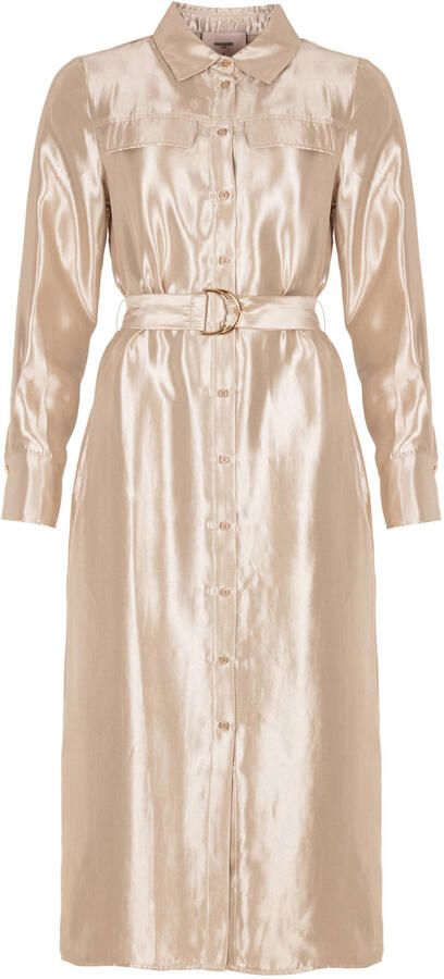 FREEBIRD Dames Jurken Wv-shiny-twill-vis-26-1 Goud - Foto 7