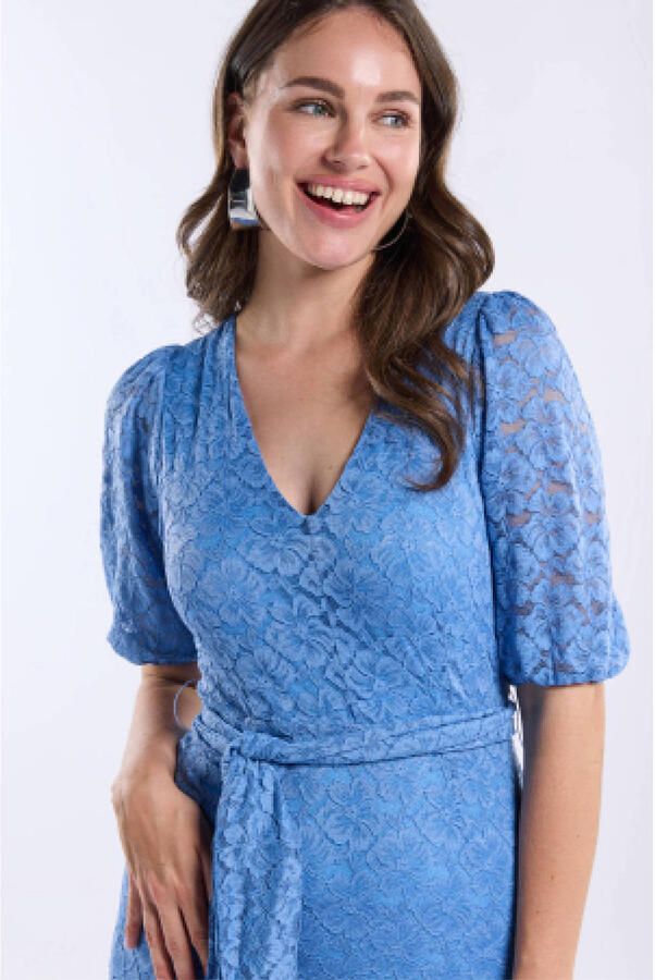 FREEBIRD Dames Jurken F-jer-lace-flower-26-1 Blauw - Foto 6