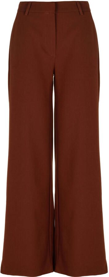 Freebird high waist wide leg broek donkerrood