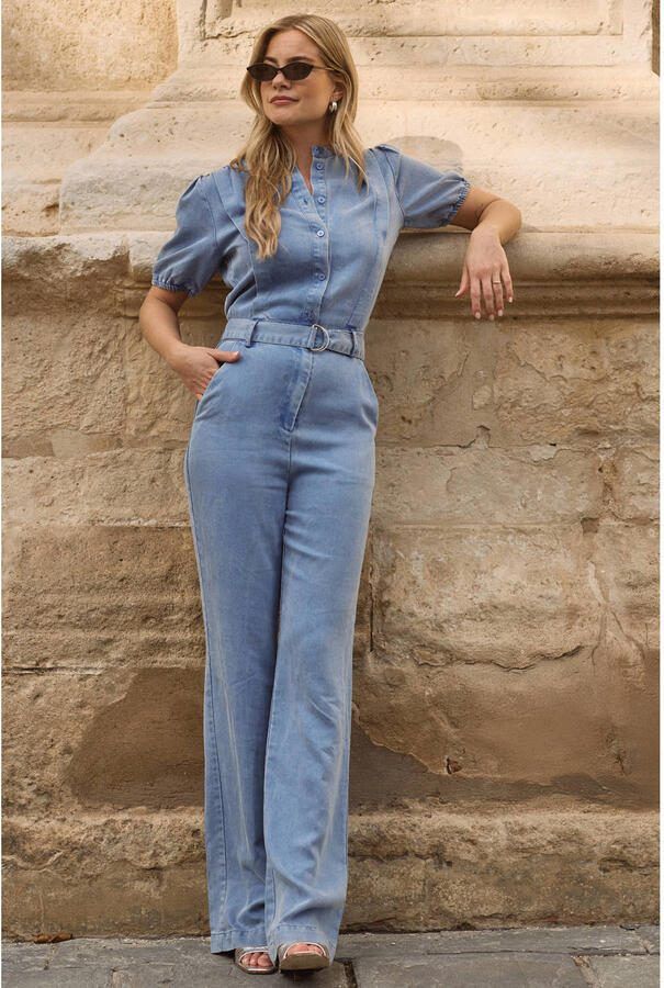 FREEBIRD Dames Jumpsuits Dnm-tencell-26-1 Lichtblauw - Foto 5