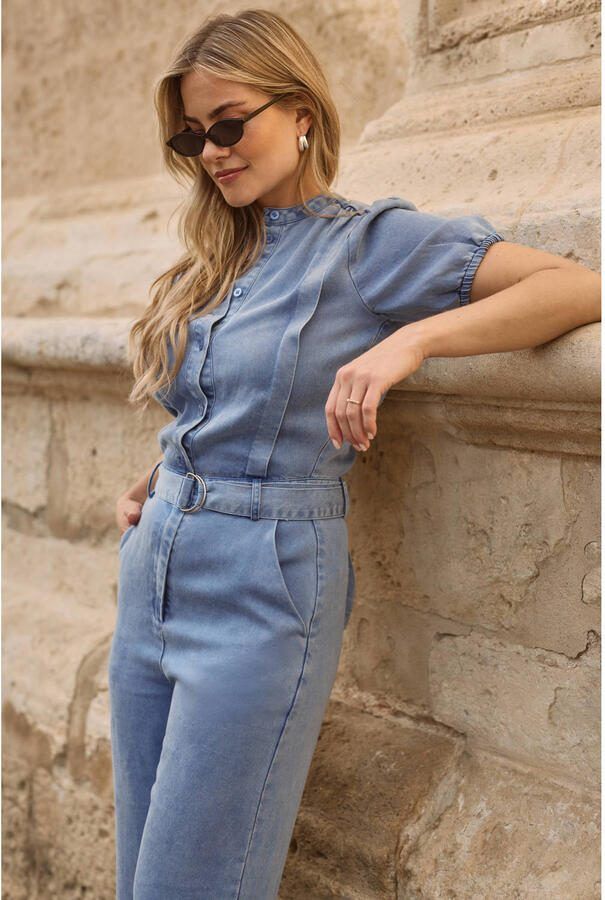 FREEBIRD Dames Jumpsuits Dnm-tencell-26-1 Lichtblauw - Foto 7