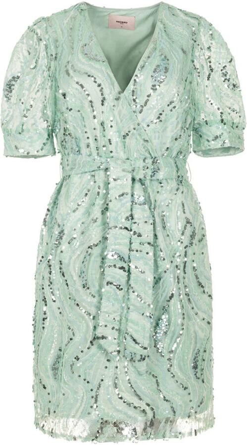 Freebird jurk met pailletten mintgroen - Foto 6