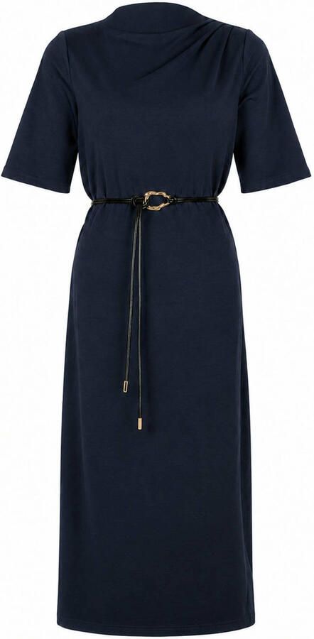 Freebird midi jurk met ceintuur donkerrood