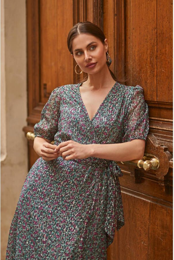 FREEBIRD Dames Jurken Blossom Ss Flower Groen - Foto 5