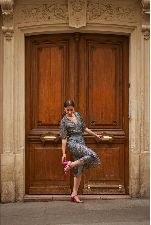 FREEBIRD Dames Jurken Blossom Ss Flower Groen - Foto 6