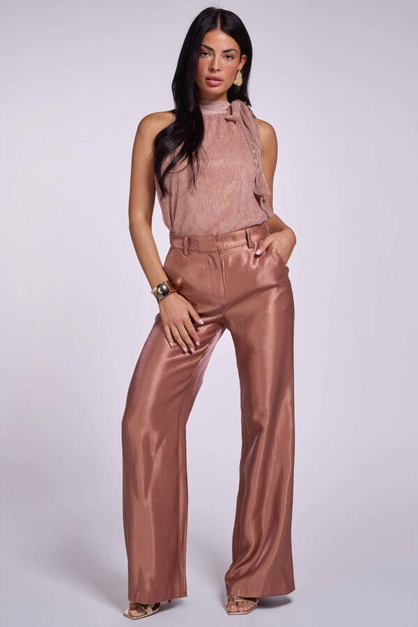 FREEBIRD Dames Blouses F-jer-plisse-lurex-26-2 Roze - Foto 6