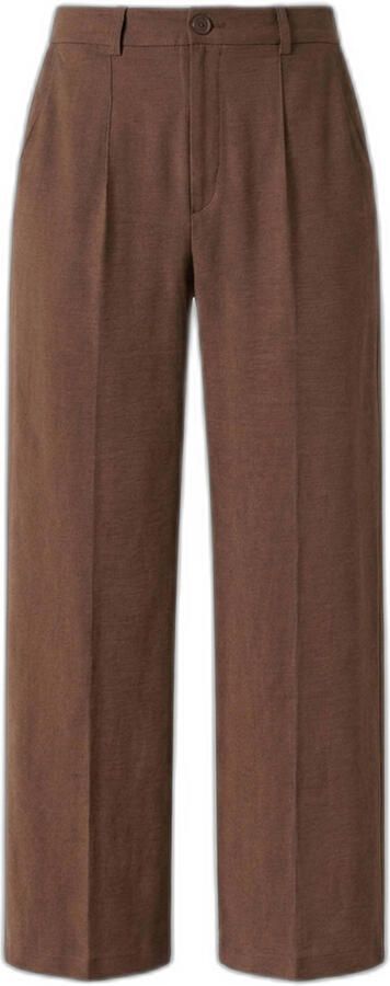 Freebird viscose wide leg broek bruin - Foto 2