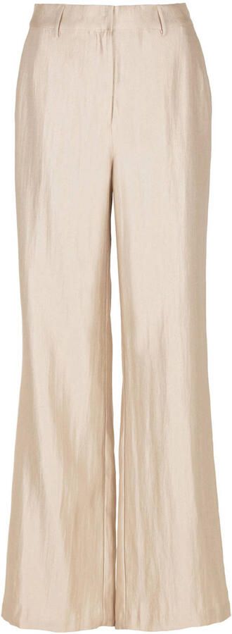 Freebird wide leg regular waist broek goud - Foto 5