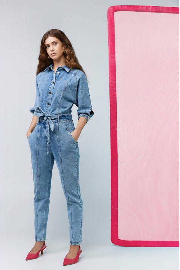 FREEBIRD Dames Jumpsuits Denim-twill-cot-23-3- Blauw