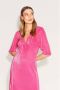 Freebird plissé jurk Gayla met ceintuur roze - Thumbnail 2