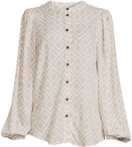 Freequent shirt 100% Viscose 202894 Fqblie Off WH Taupe Beige Dames