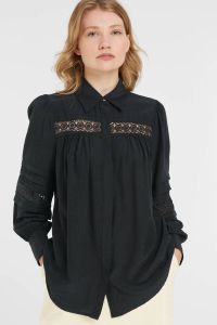 FREEQUENT blouse FQSWEETLY met kant zwart