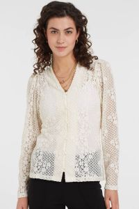 FREEQUENT blouse FQVALICE met kant ecru