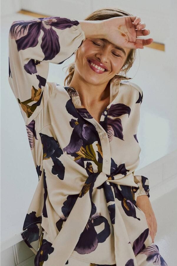 FREEQUENT blouse met print ecru