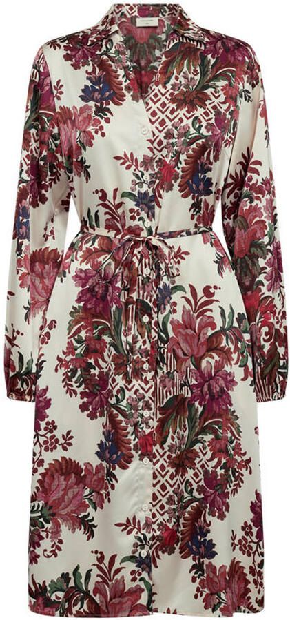 FREEQUENT blousejurk met ceintuur en print rood
