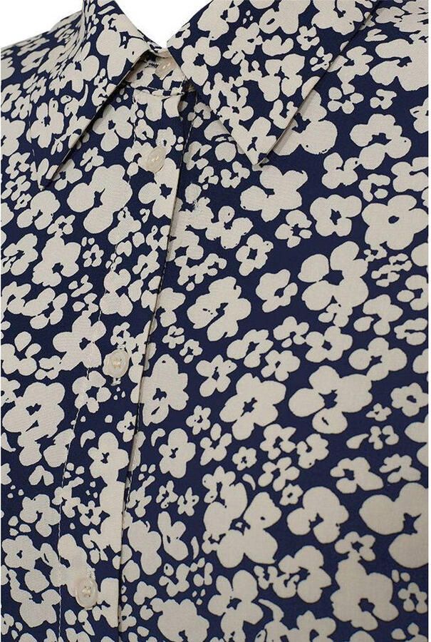 FREEQUENT gebloemde blouse marineblauw - Foto 2