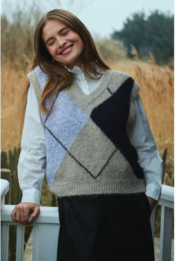 FREE QUENT relaxed fit spencer met wol model 'Lulu'