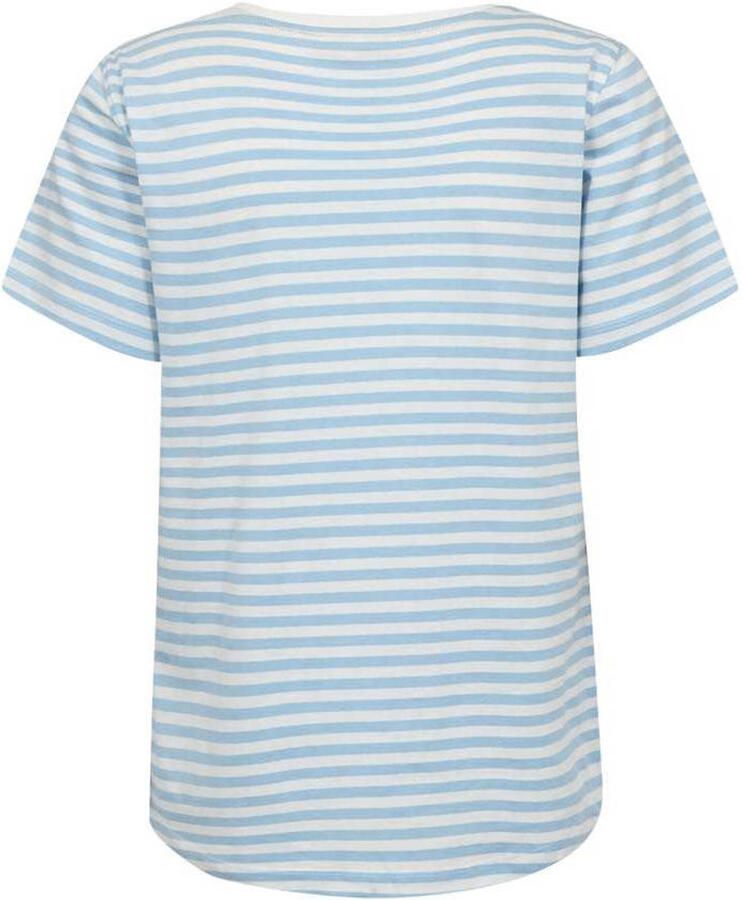 FREEQUENT gestreept T-shirt lichtblauw