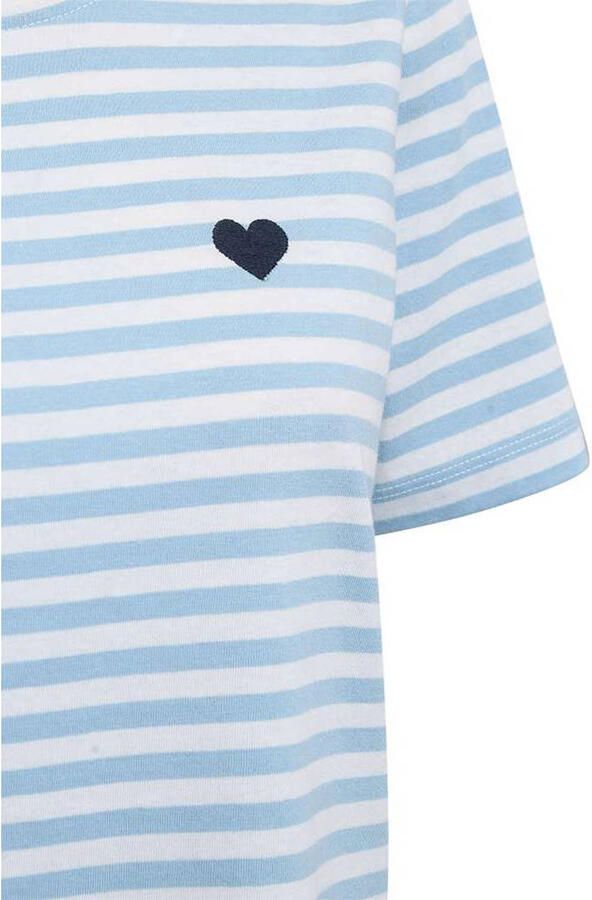 FREEQUENT gestreept T-shirt lichtblauw - Foto 3