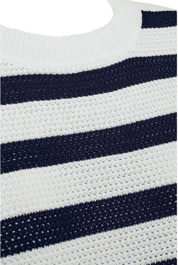 FREEQUENT gestreepte pullover wit gebreid - Foto 2