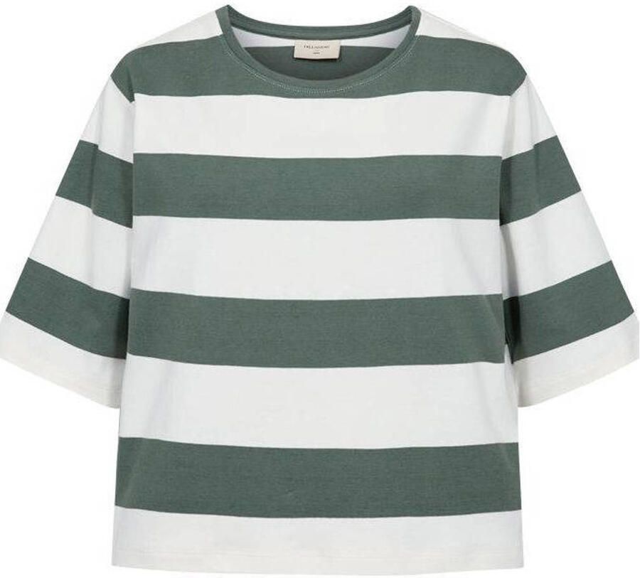 FREEQUENT gestreepte T-shirt wit