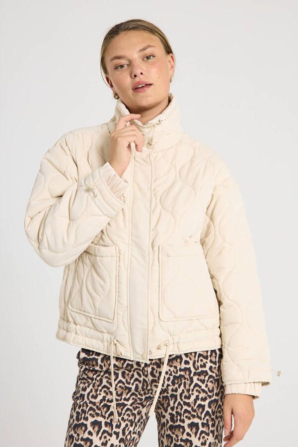 Freequent Stijlvolle Jack Coat in Moonbeam Beige Dames