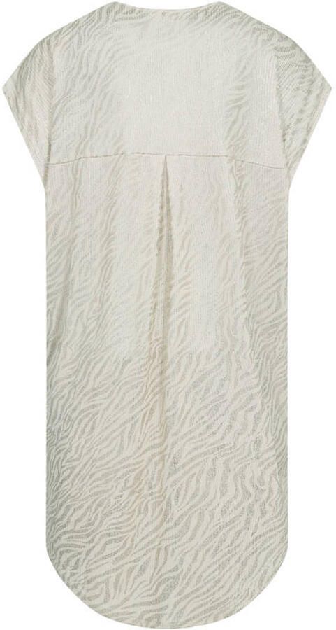 FREEQUENT korte jurk met zebraprint beige
