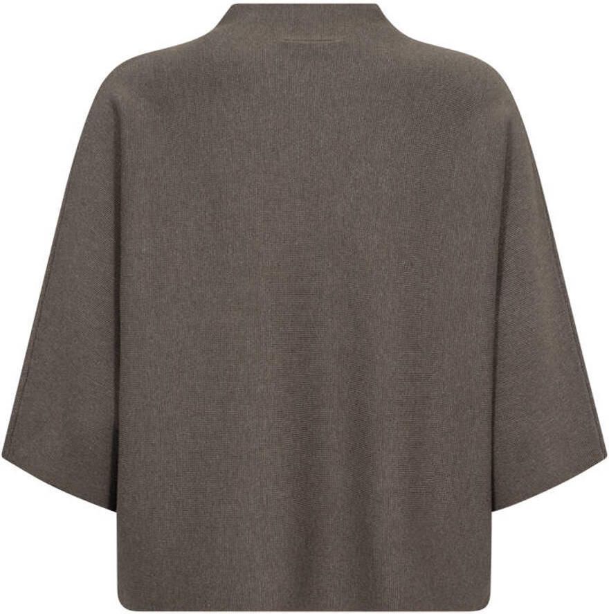 FREEQUENT pullover met borduursels taupe - Foto 2
