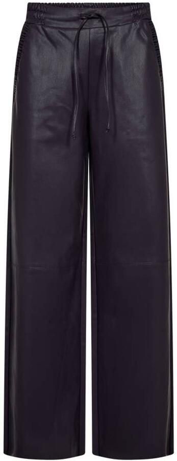 FREEQUENT straight leg broek donkerpaars