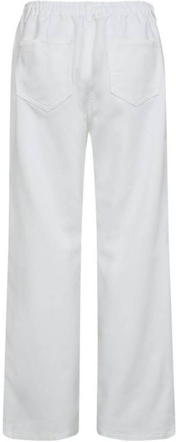 Freequent Witte casual broek met elastische tailleband White Dames - Foto 3