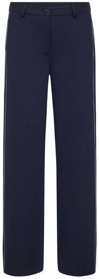 FREEQUENT straight regular waist casual broek donkerblauw