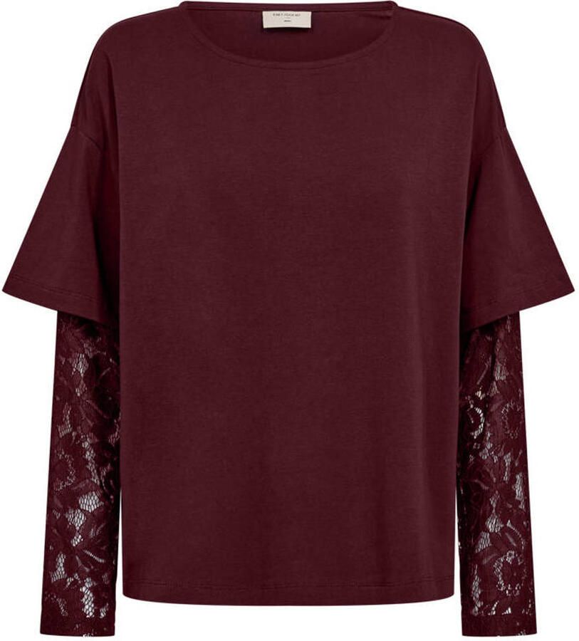 FREEQUENT T-shirt donkerrood