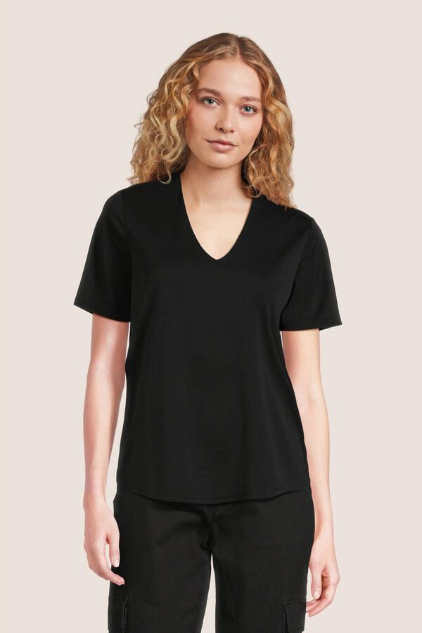 FREEQUENT Blouse met korte mouwen FQYR elastisch met v-halslijn - Foto 3