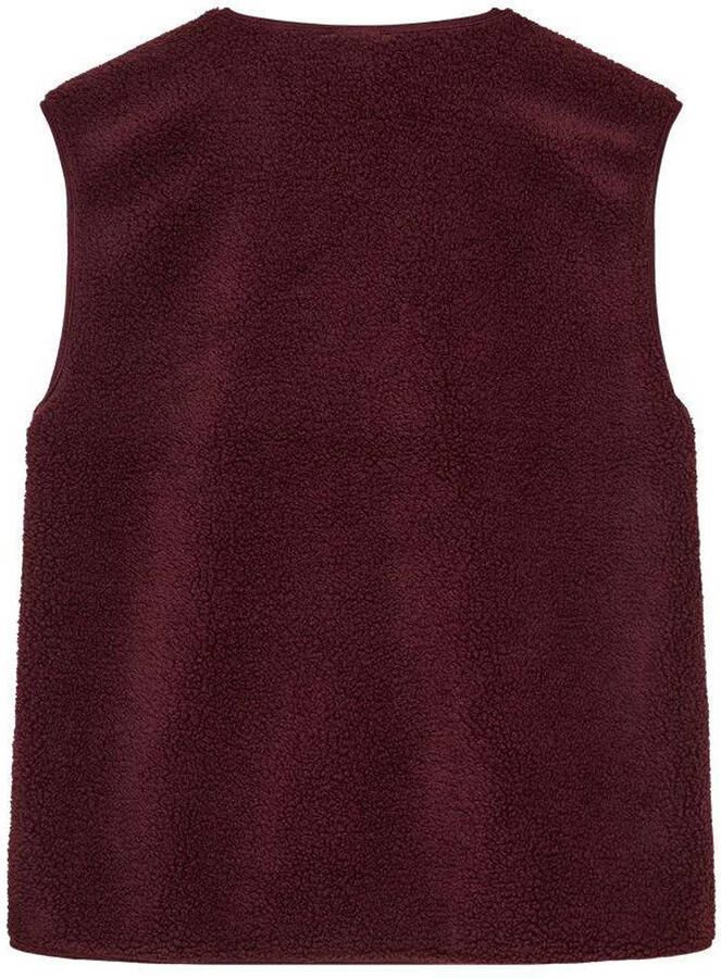 FREEQUENT teddy gilet donkerrood - Foto 2