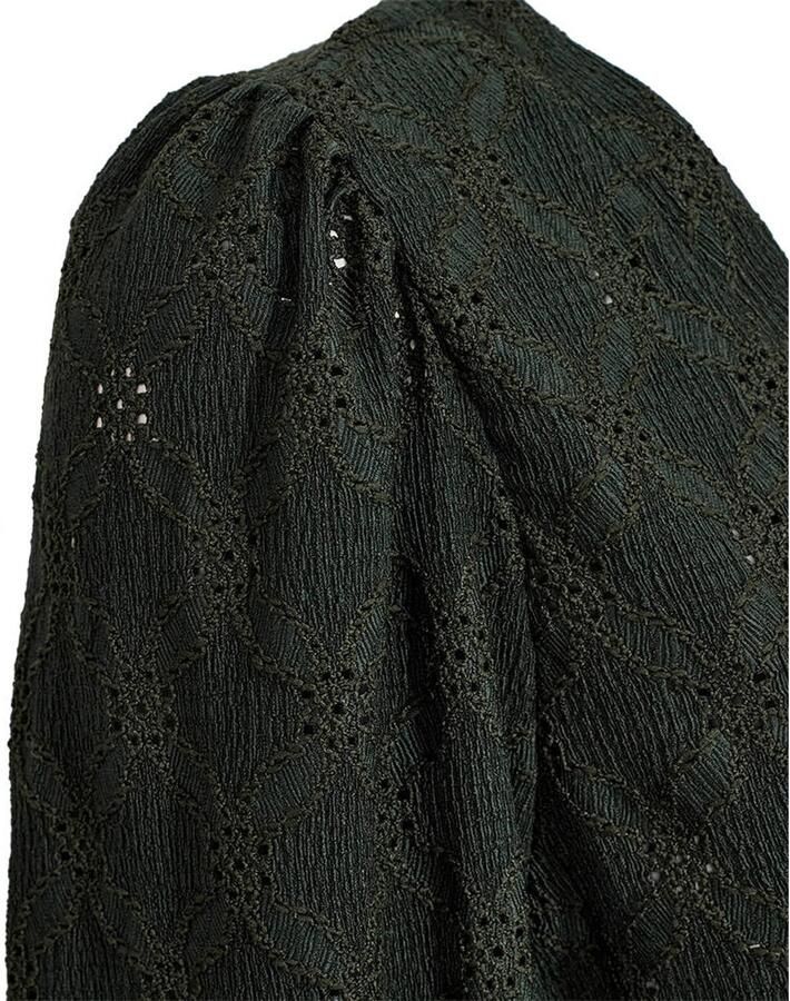 FREEQUENT top met broderie groen - Foto 2