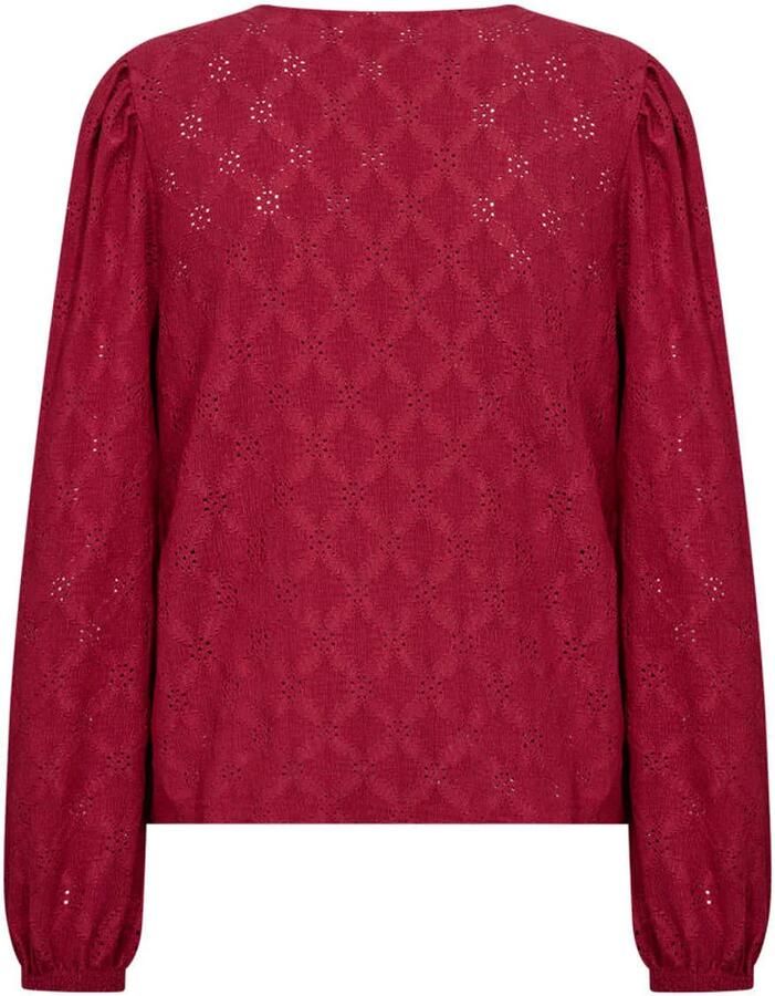 FREEQUENT top met broderie rood