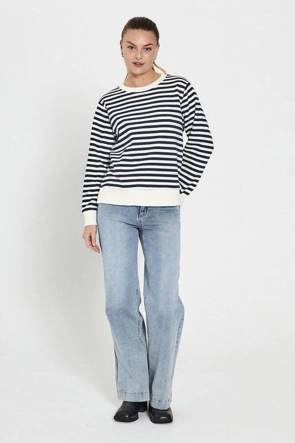 FREE QUENT Wide leg jeans met riemlussen model 'Lopez' - Foto 3