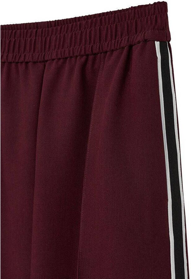 FREEQUENT wide leg regular waist broek donkerrood