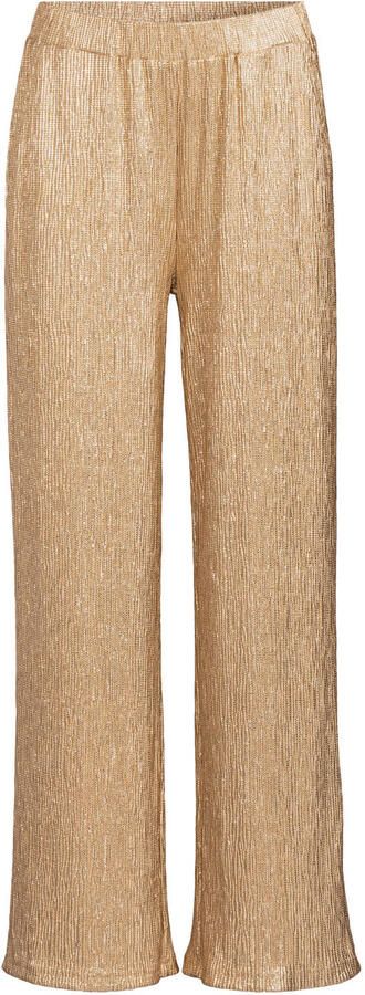 FREEQUENT wide leg regular waist broek goud - Foto 5