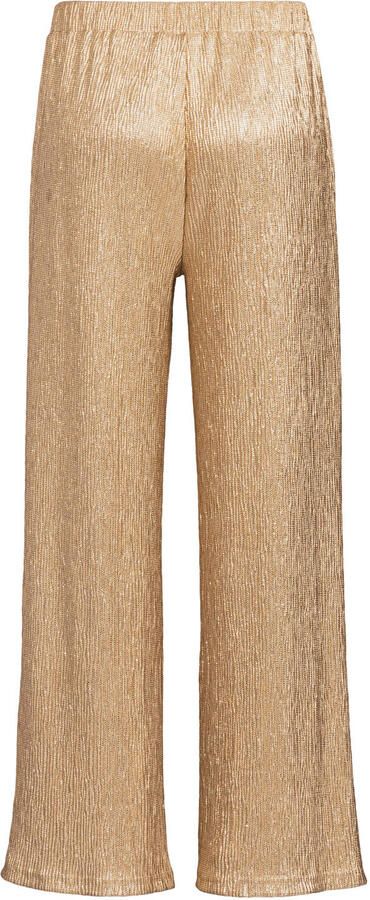 FREEQUENT wide leg regular waist broek goud - Foto 4